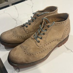 Frye Chukkas.  Beige leather. Size 10 D.